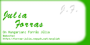 julia forras business card